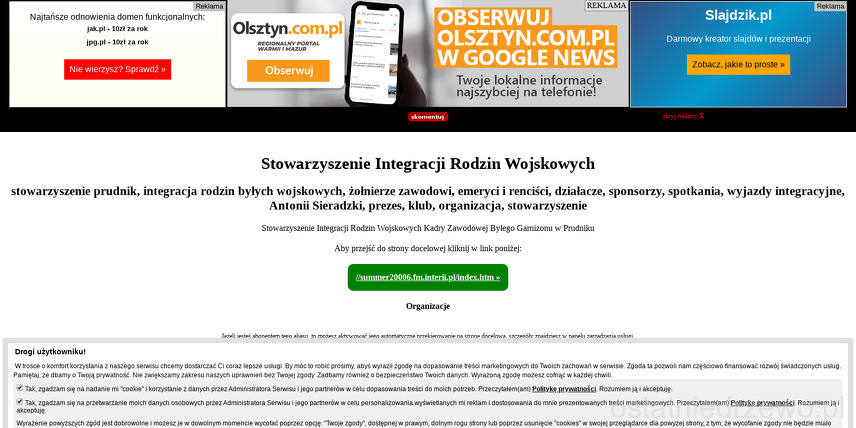 STOWARZYSZENIE INTEGRACJI RODZIN WOJSKOWYCH KADRY ZAWODOWEJ BYŁEGO GARNIZONU W PRUDNIKU